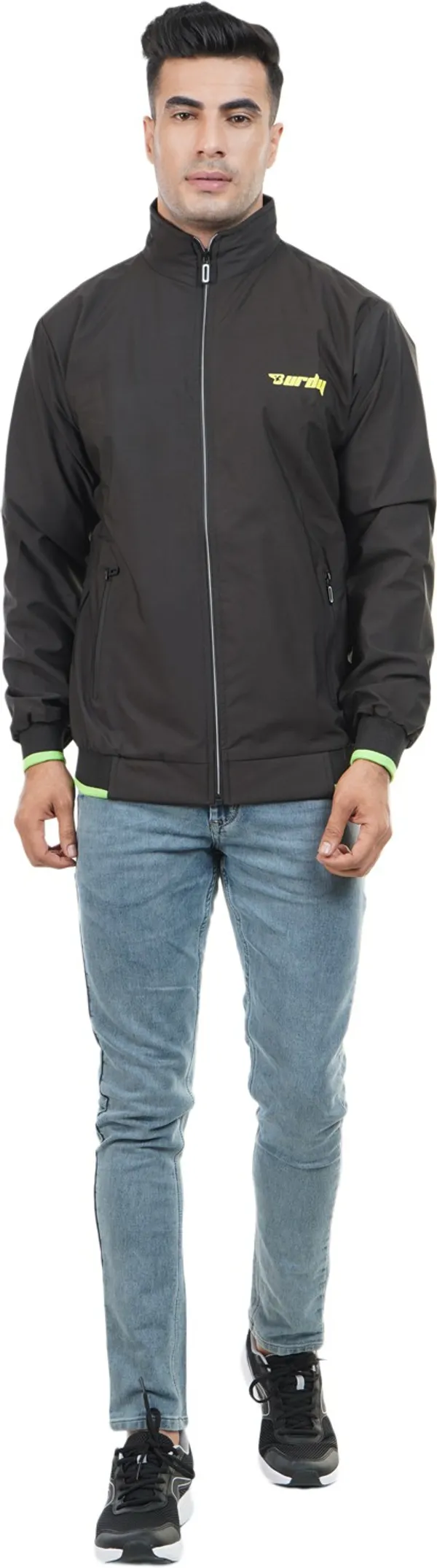 Black__Polyester_Jacket_for_Men_|_Casual_Wear