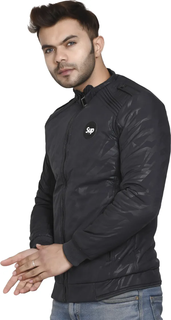 Black__Polyester_Jacket_for_Men_|_Casual_Wear