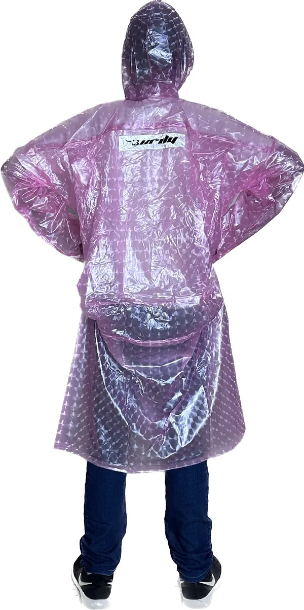 Polyester_Semi-Transparent_Solid_Raincoat_For_Boys_&_Girls_|_Pink