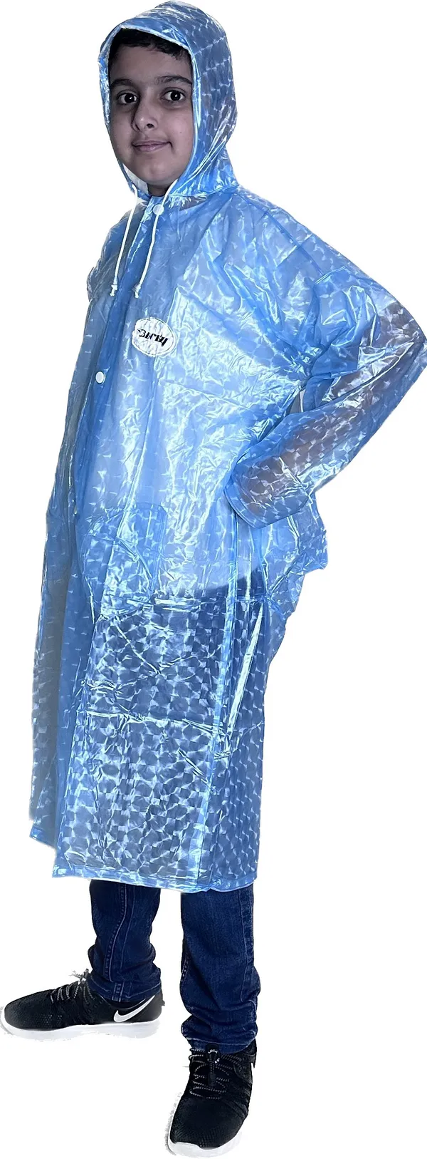 Polyester_Semi-Transparent_Solid_Raincoat_For_Boys_&_Girls_|_Blue