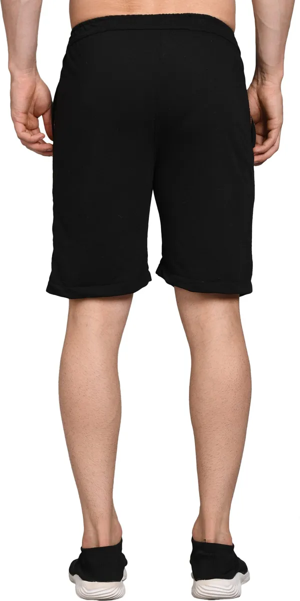Polyester_Solid_Sports_Shorts_For_Men_|_Black