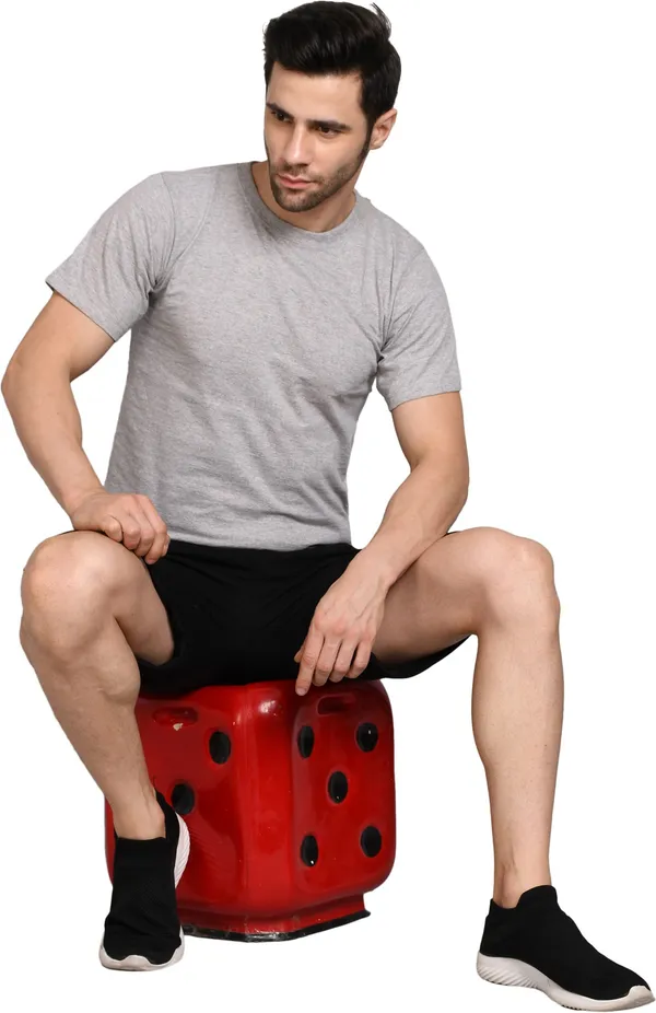 Polyester_Solid_Sports_Shorts_For_Men_|_Black