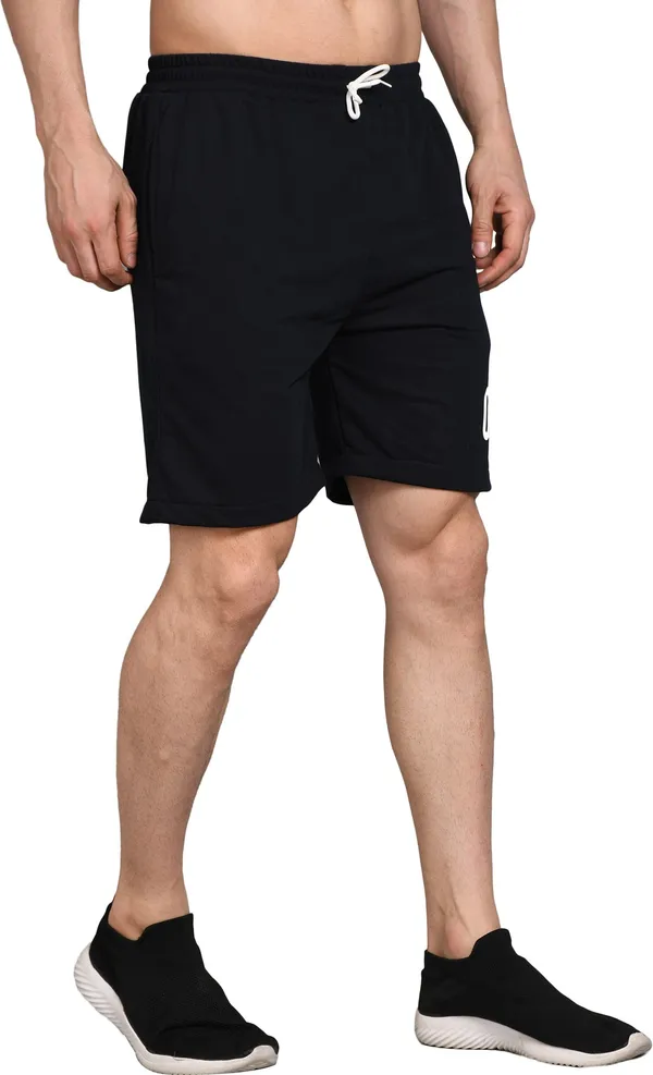 Polyester_Solid_Sports_Shorts_For_Men_|_Black