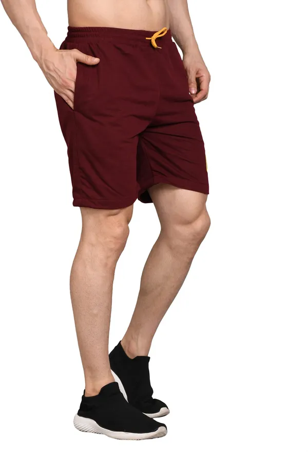 Polyester_Solid_Sports_Shorts_For_Men_|_Maroon