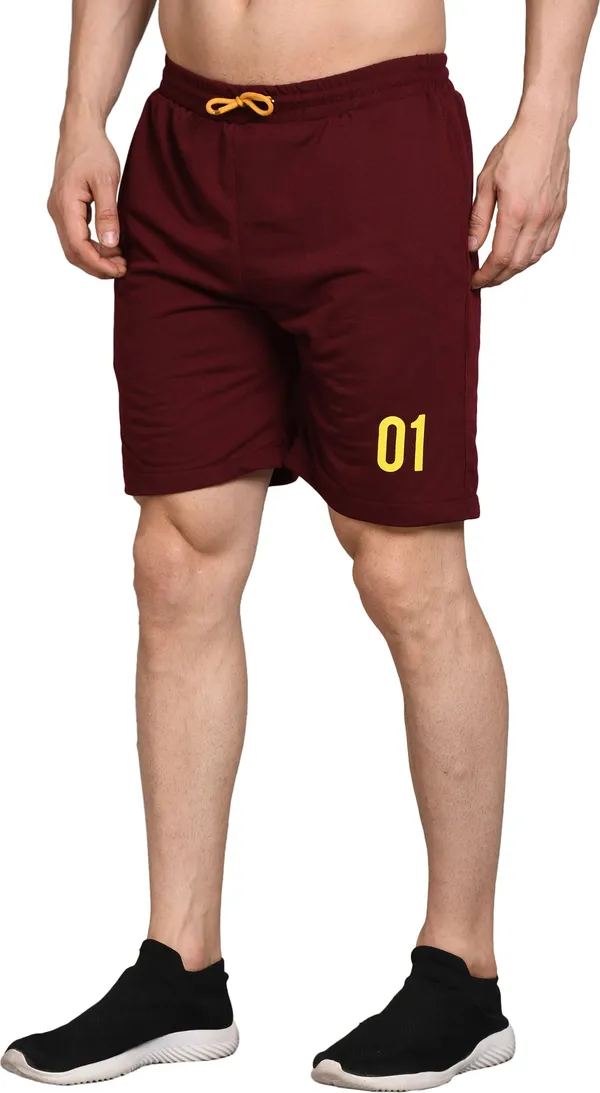 Polyester_Solid_Sports_Shorts_For_Men_|_Maroon