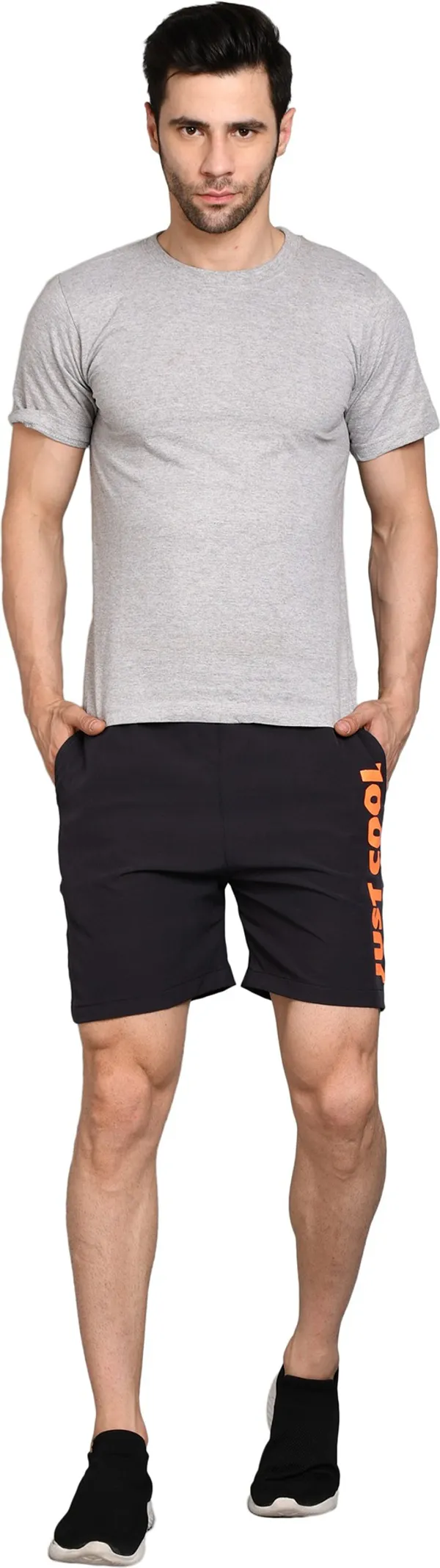 Polyester_Solid_Sports_Shorts_For_Men_|_Grey