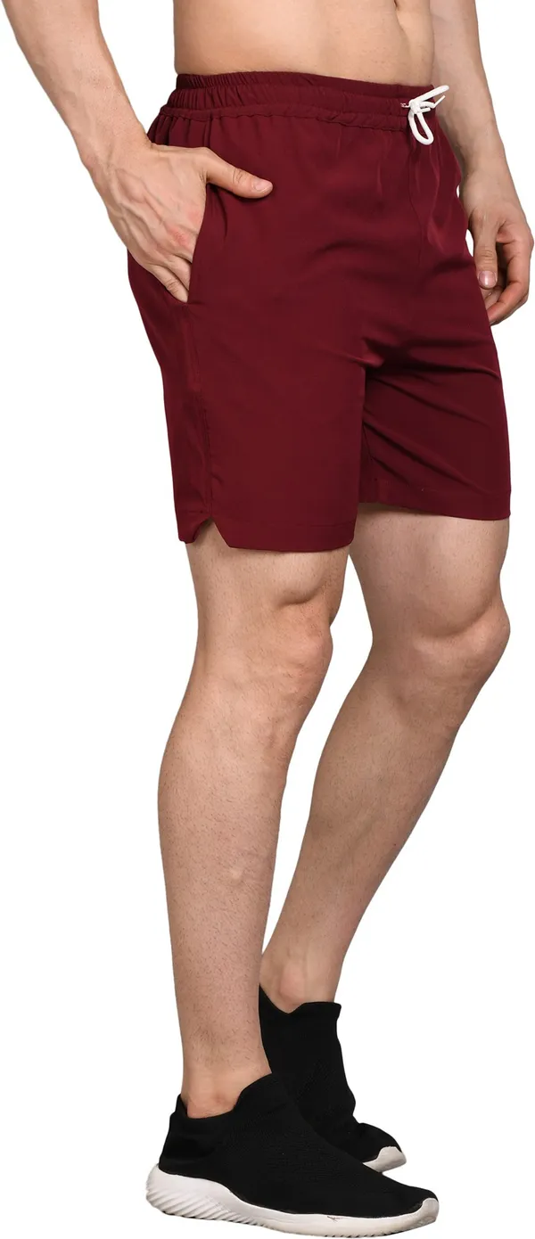 Polyester_Solid_Sports_Shorts_For_Men_|_Maroon