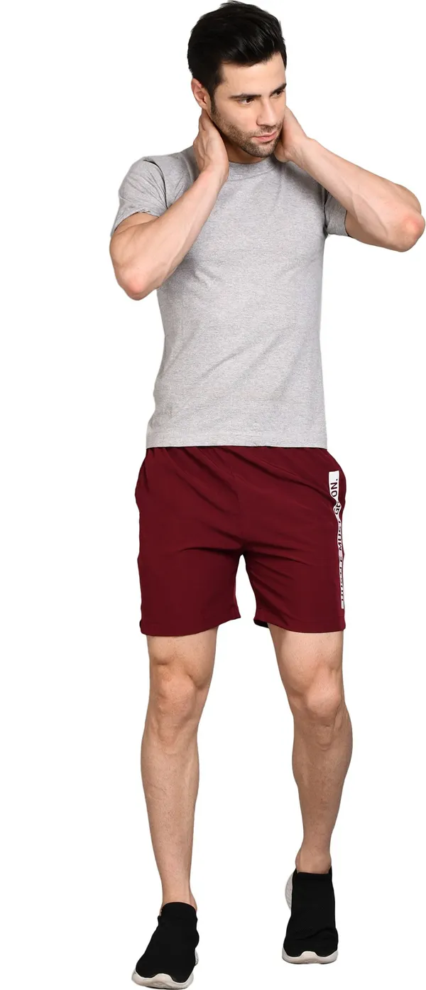 Polyester_Solid_Sports_Shorts_For_Men_|_Maroon