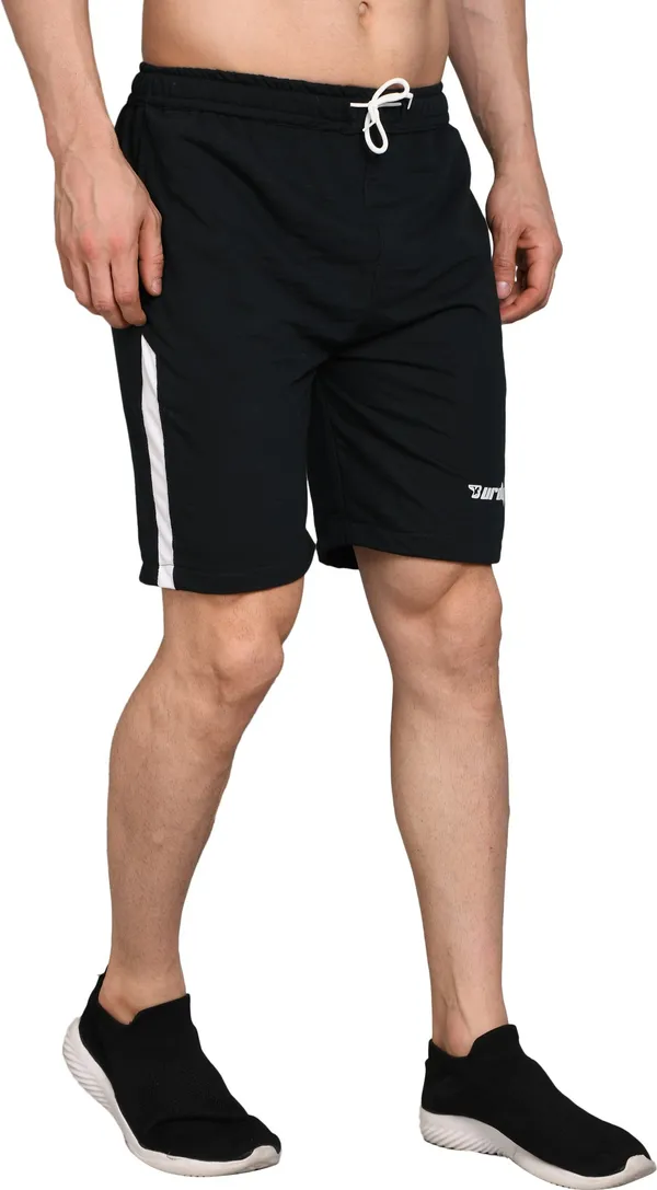 Polyester_Solid_Sports_Shorts_For_Men_|_Black