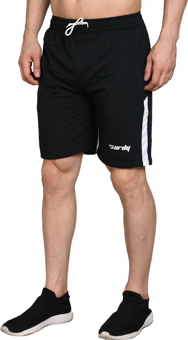 Polyester_Solid_Sports_Shorts_For_Men_|_Black