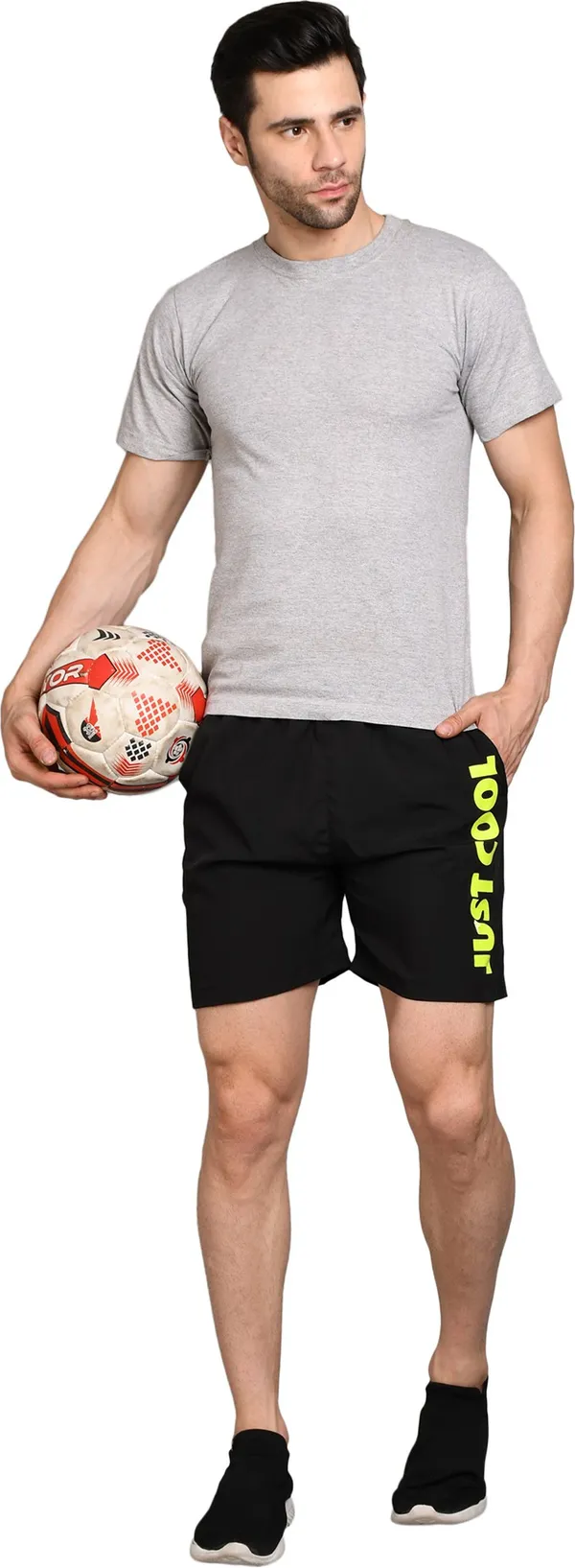 Polyester_Solid_Sports_Shorts_For_Men_|_Black