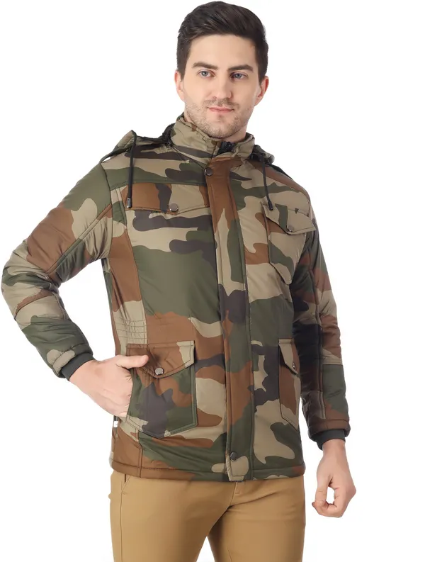 Green__Polyester_Jacket_for_Men_|_Casual_Wear