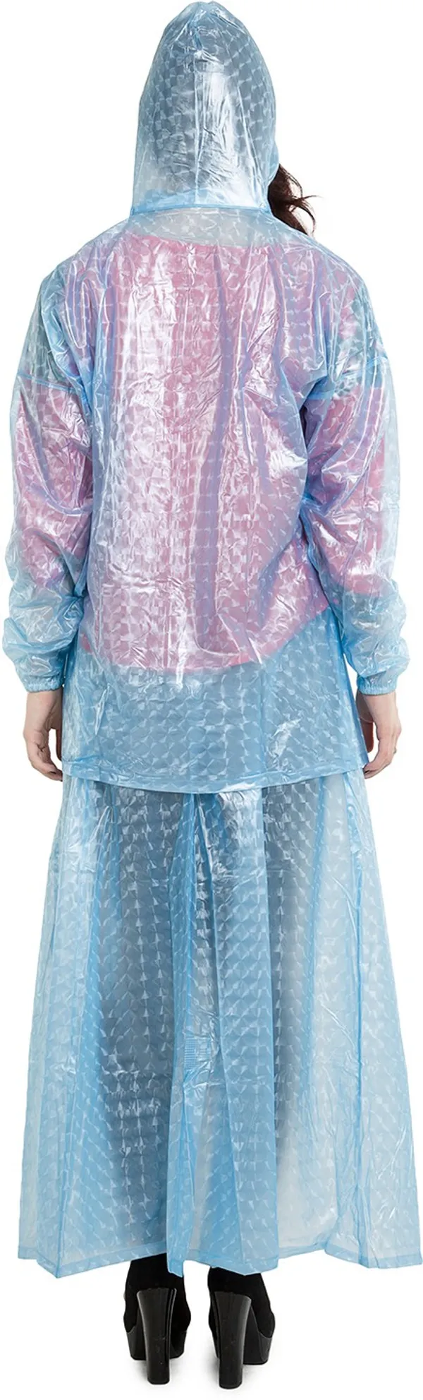 Polyester_Semi-Transparent_RainCoat_with_Hood_For_Women_|_100%_Waterproof_|_BLUE