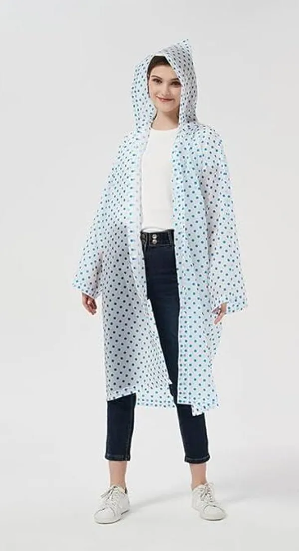 Women's_fancy_Blue_color__pvc_raincoat