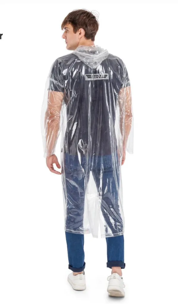 Polyester_Semi-Transparent_RainCoat_with_Hood_For_Women_|_100%_Waterproof_|_White