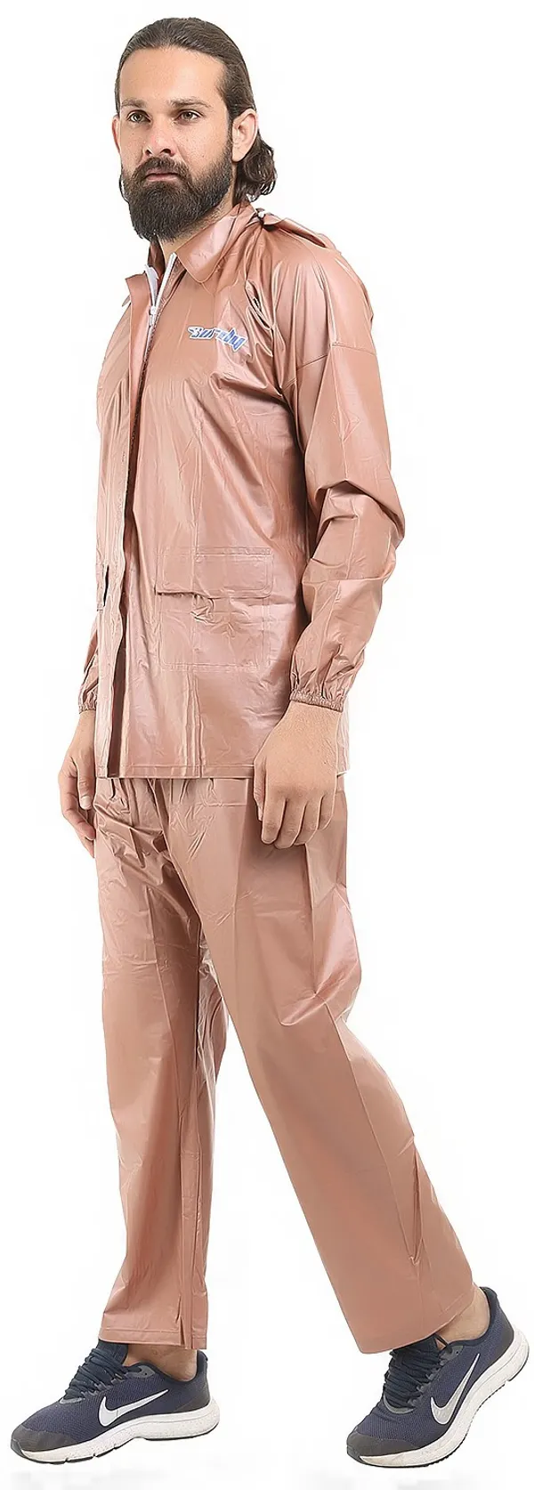 Polyester_Solid_Raincoat_For_Men_|_TAN