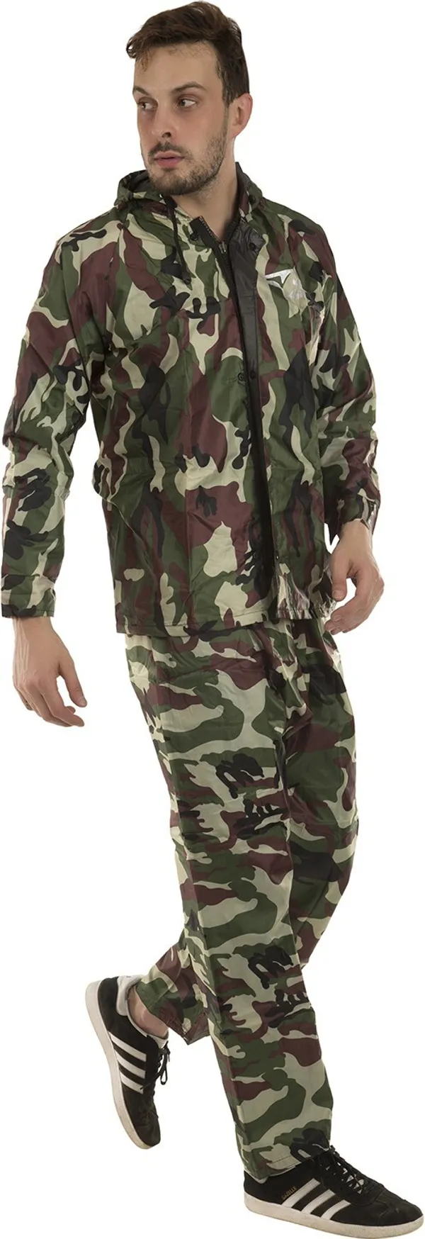 Polyester_Solid_Raincoat_For_Men_|_Army