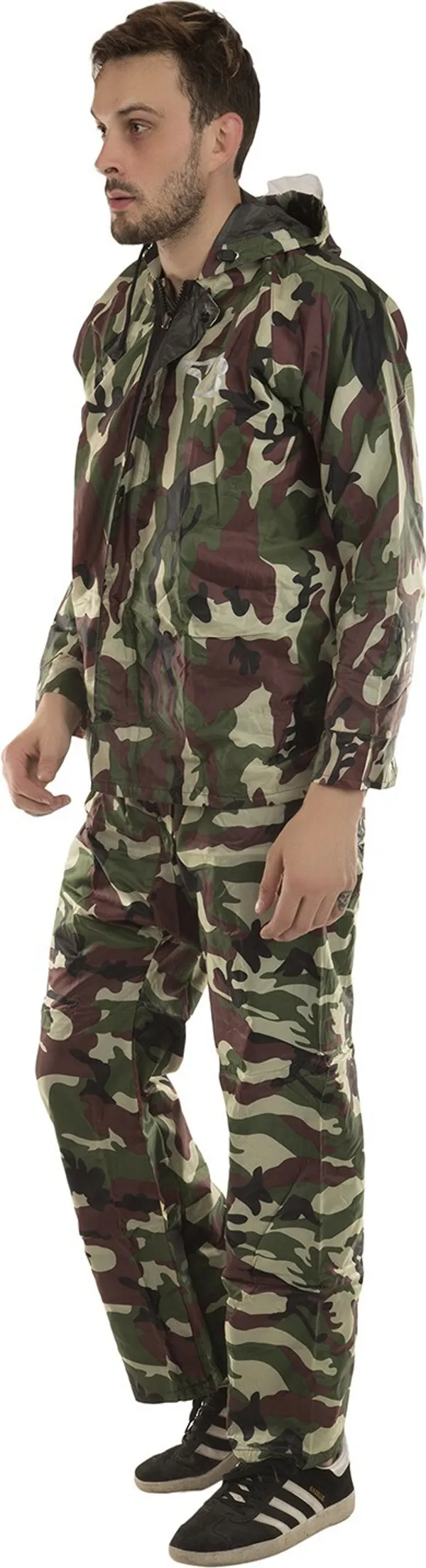 Polyester_Solid_Raincoat_For_Men_|_Army