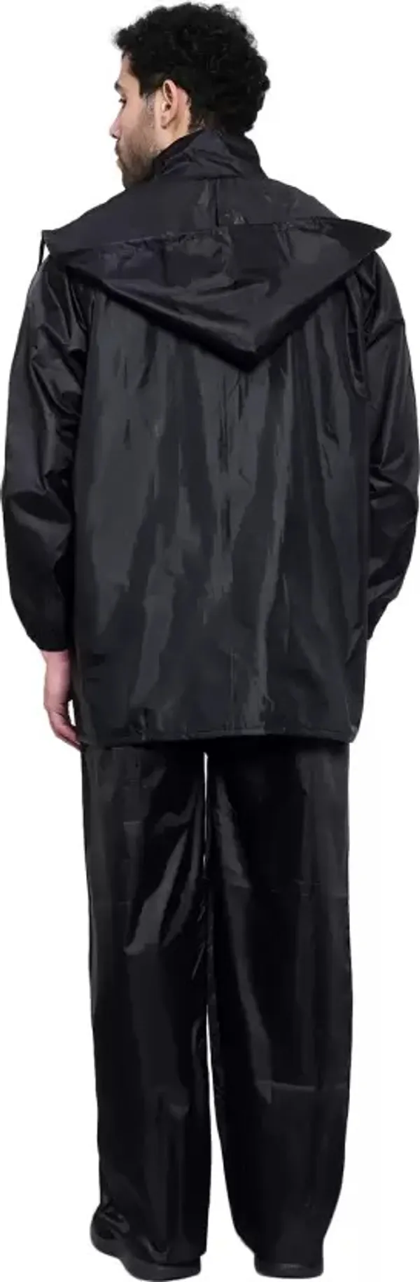 Nylon_Solid_Raincoat_For_Men_|_Brown