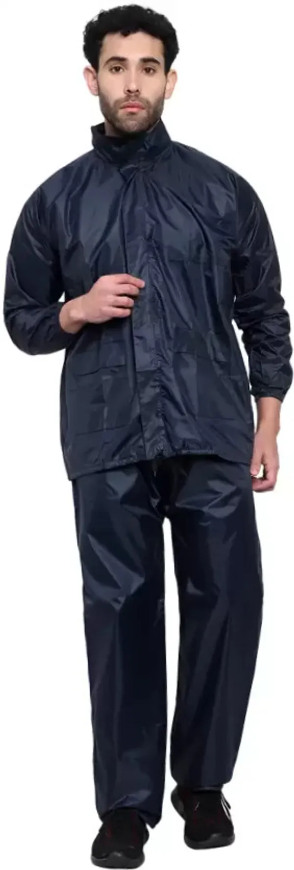 Nylon_Solid_Raincoat_For_Men_|_Navy_Blue