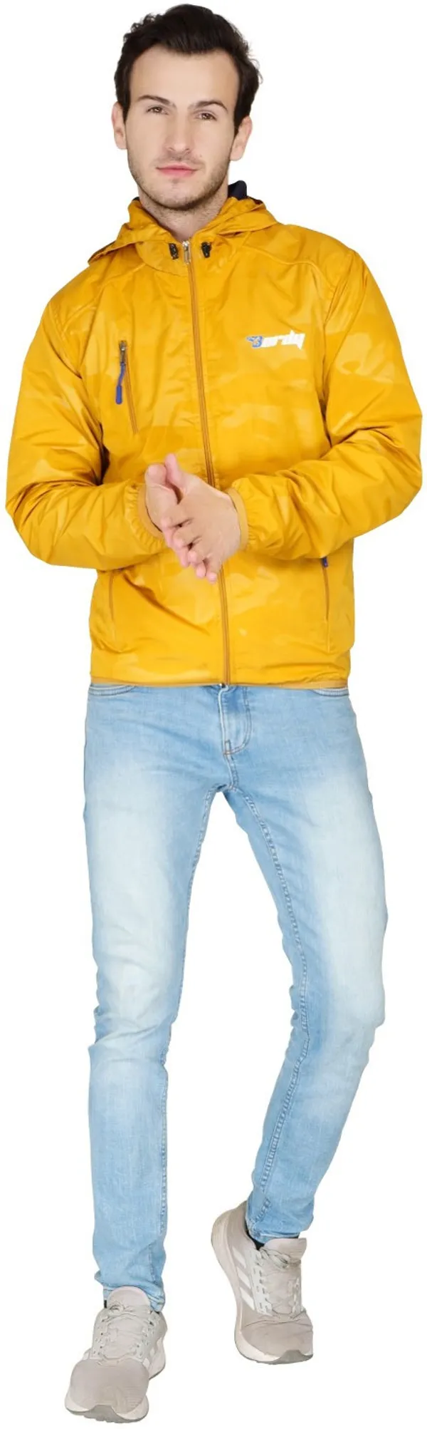 Yellow_Polyester_Windcheater_for_Men_|_Casual_Wear