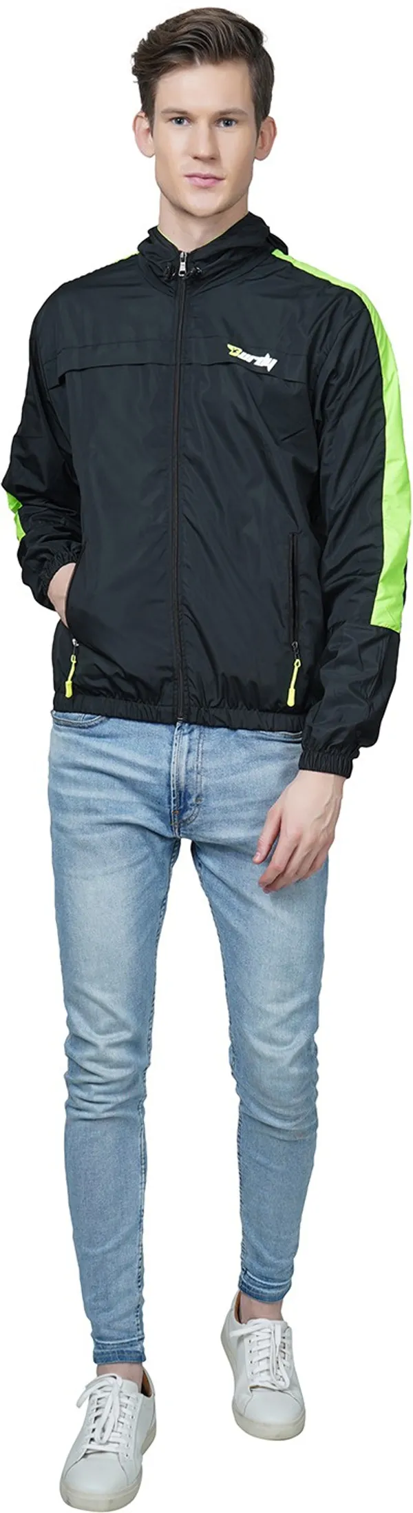 Black__Polyester_Windcheater_for_Men_|_Casual_Wear