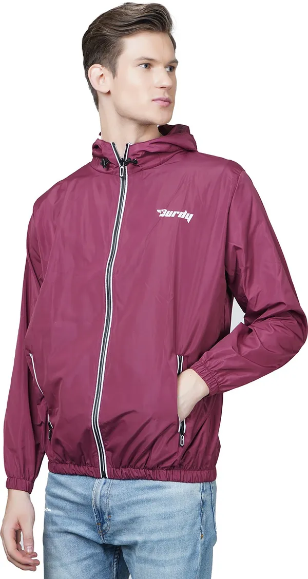 Maroon_Polyester_Windcheater_for_Men_|_Casual_Wear