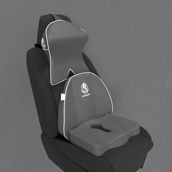 Marron MRRON PROTECH Neckrest CRUZ Back support or COCCYX Orthopaedic Cushion For Long Sitting Universal fit With Ergonomic design Made by High Density Memory foam Used For Car or office chairs. Price