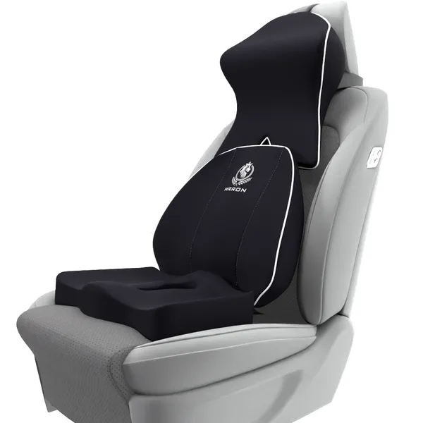 Marron MRRON PROTECH Neckrest CRUZ Back support or COCCYX Orthopaedic Cushion For Long Sitting Universal fit With Ergonomic design Made by High Density Memory foam Used For Car or office chairs. Price
