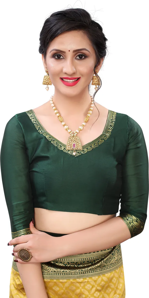 Yellow_Woven_Dharmavaram_Silk_Blend,_Jacquard_Saree_with_Saree_Cover