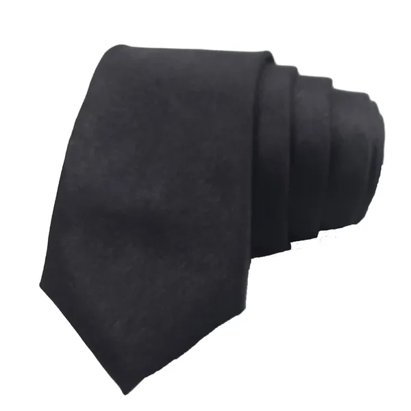 Exotique_Narrow_Black_Satin_Neck_tie_For_Men_(MT0001BK)