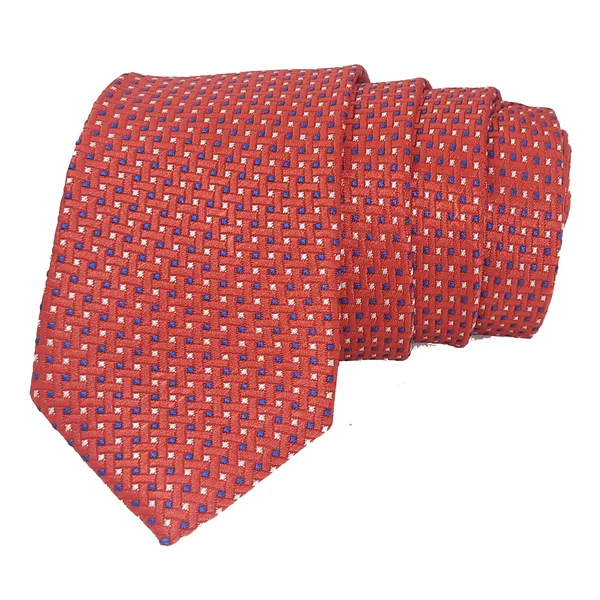 Exotique_Checkerd_Italian_Red,Blue_&_Yellow_Microfiber_Neck_tie_For_Men_(MT0006RD)