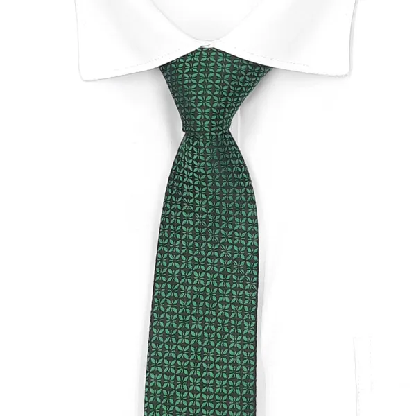 Exotique_Checkerd_Italian_Green_&_Black_Microfiber_Neck_tie_For_Men_(MT0008GR)