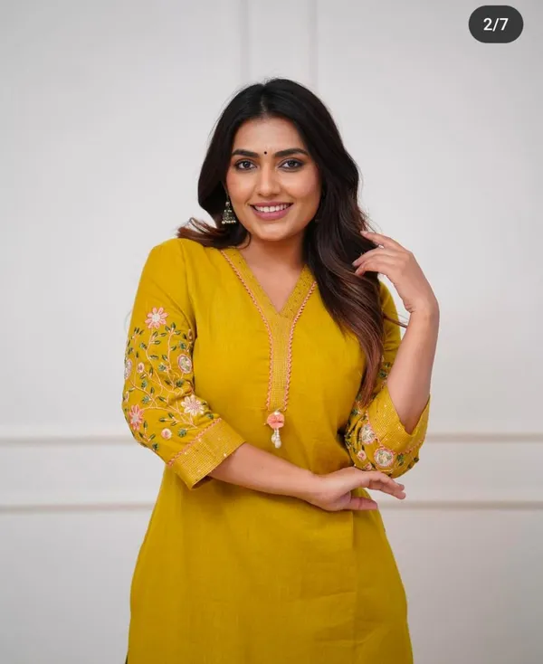 MUSTERD_COTTON_BLEND_KURTA_PENT_SET