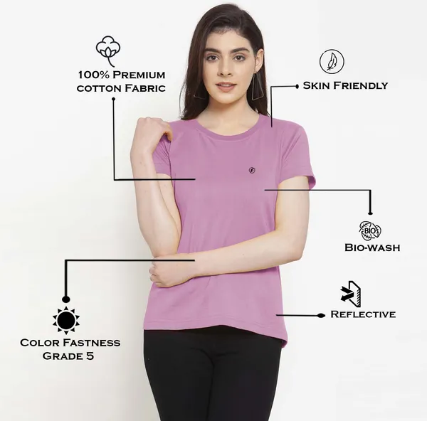 Pack_of_2_Grey_&_Purple_Cotton_Round_Neck_Short_Sleeves_T-Shirt_For_Women