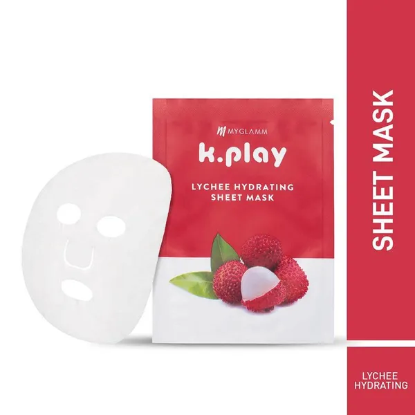 MYGLAMM_K.PLAY_LYCHEE_HYDRATING_SHEET_MASK(PACK_OF_3)