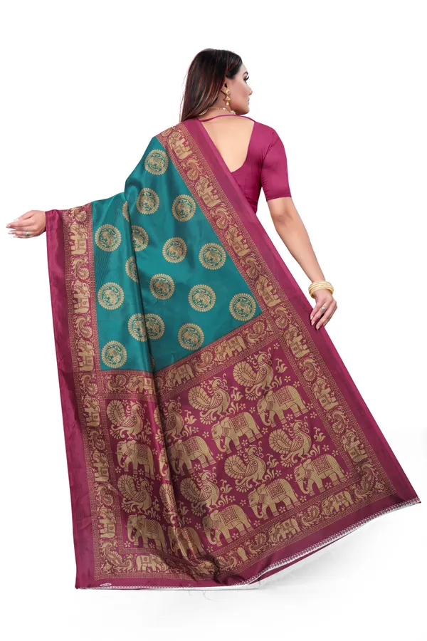 Green_Printed_Art_Silk_Celebrity_Inspired_Saree