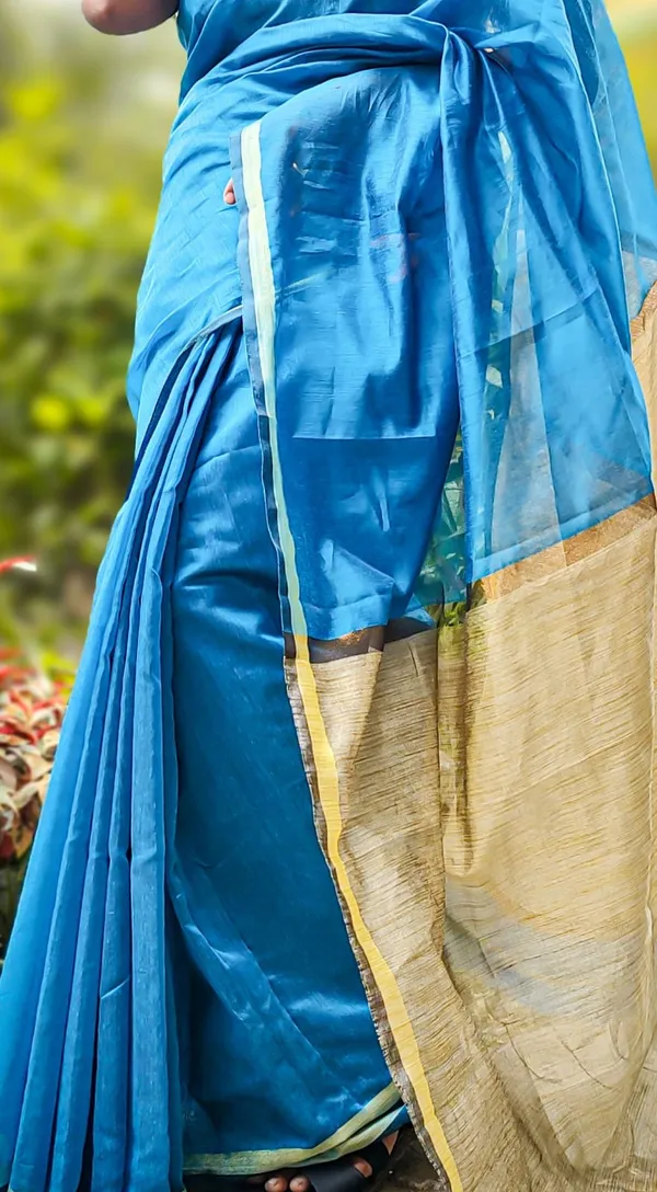 Sky_Blue_Cotton_Silk_Ghicha_Handloom_Saree