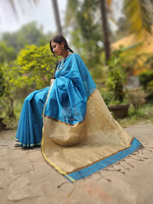 Sky_Blue_Cotton_Silk_Ghicha_Handloom_Saree