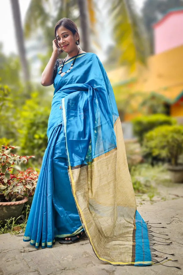 Sky_Blue_Cotton_Silk_Ghicha_Handloom_Saree