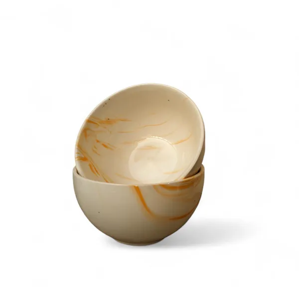 _Pack_of_2_Ceramic_Italian_Marble_Print_Handcrafted_Double_Shade_Bowl_Set,_Perfect_for_Vegetables_and_Serving,_Ideal_for_Home_Kitchen_Dining_Table,_(Cream_with_Green_Swirl)_(14cm_x_8cm)