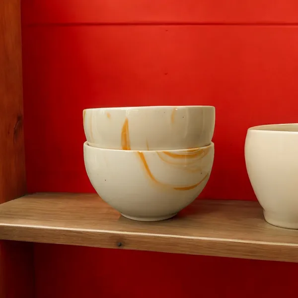 _Pack_of_2_Ceramic_Italian_Marble_Print_Handcrafted_Double_Shade_Bowl_Set,_Perfect_for_Vegetables_and_Serving,_Ideal_for_Home_Kitchen_Dining_Table,_(Cream_with_Green_Swirl)_(14cm_x_8cm)