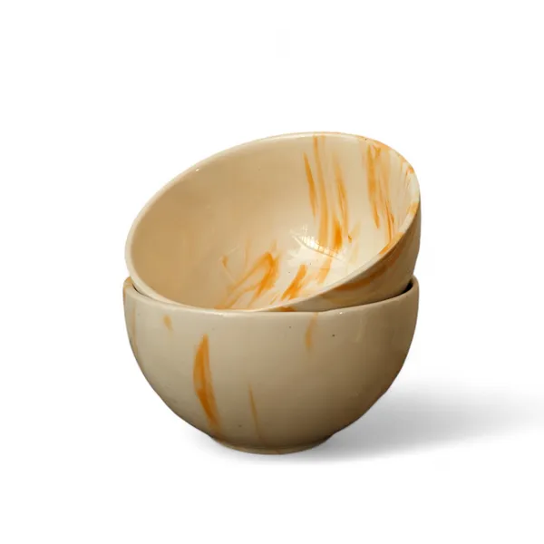 _Pack_of_2_Ceramic_Italian_Marble_Print_Handcrafted_Double_Shade_Bowl_Set,_Perfect_for_Vegetables_and_Serving,_Ideal_for_Home_Kitchen_Dining_Table,_(Cream_with_Green_Swirl)_(14cm_x_8cm)