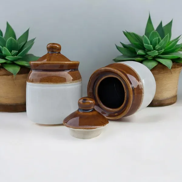 _Pack_of_2_Rustic_Two-Tone_Mini_Ceramic_Canisters,_4_Inches_Height,_200ml