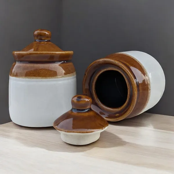 _Pack_of_2_Rustic_Two-Tone_Mini_Ceramic_Canisters,_4_Inches_Height,_200ml