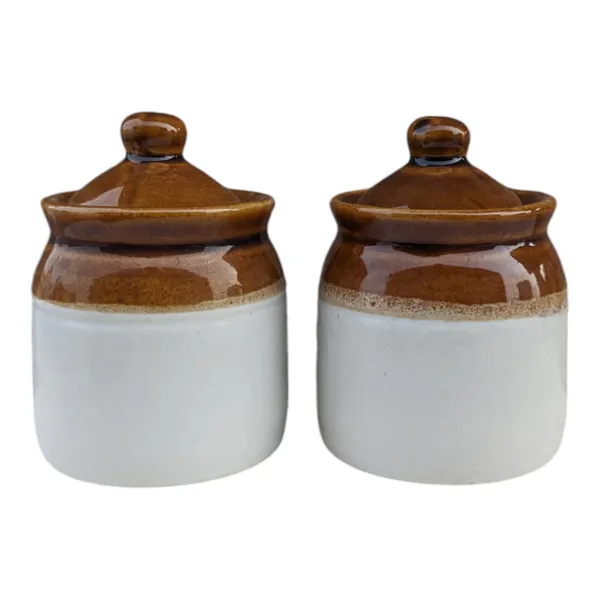 _Pack_of_2_Rustic_Two-Tone_Mini_Ceramic_Canisters,_4_Inches_Height,_200ml