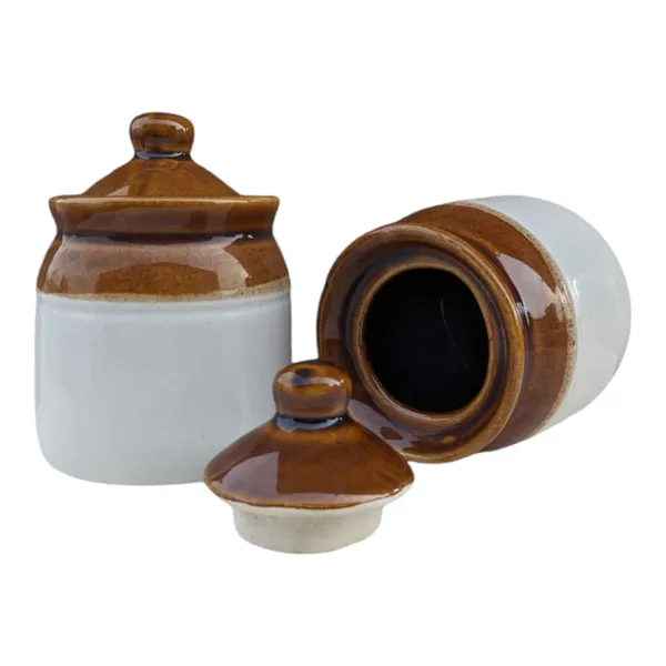 _Pack_of_2_Rustic_Two-Tone_Mini_Ceramic_Canisters,_4_Inches_Height,_200ml