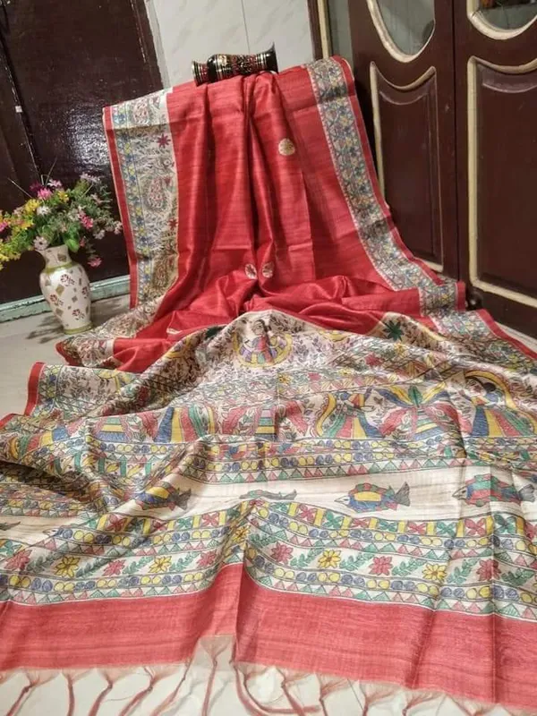 Red_Printed_Handloom_Cotton_Silk_Saree