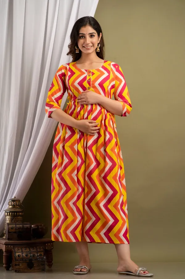 Mango_lahriya_Cotton_Printed_Maternity_And_Feeding_Kurti_Combo_Of_2