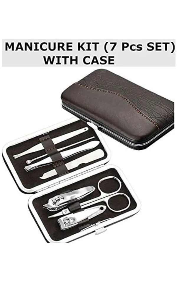 Manicure_And_Pedicure_Nail_Clippers_Set_7_In_1_Stainless_Steel_Professional_Nail_Scissors_Grooming_Kit_With_Leather_Travel_Case